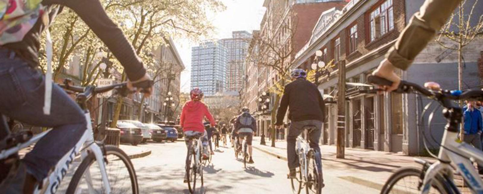 Vancouver fietstocht door stad
