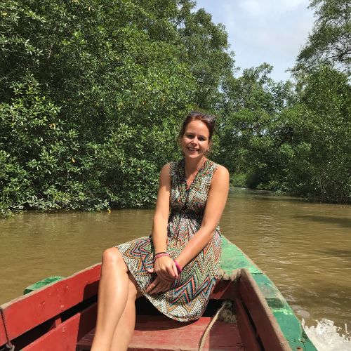 Uitgelichte foto medewerker, Corine in een bootje