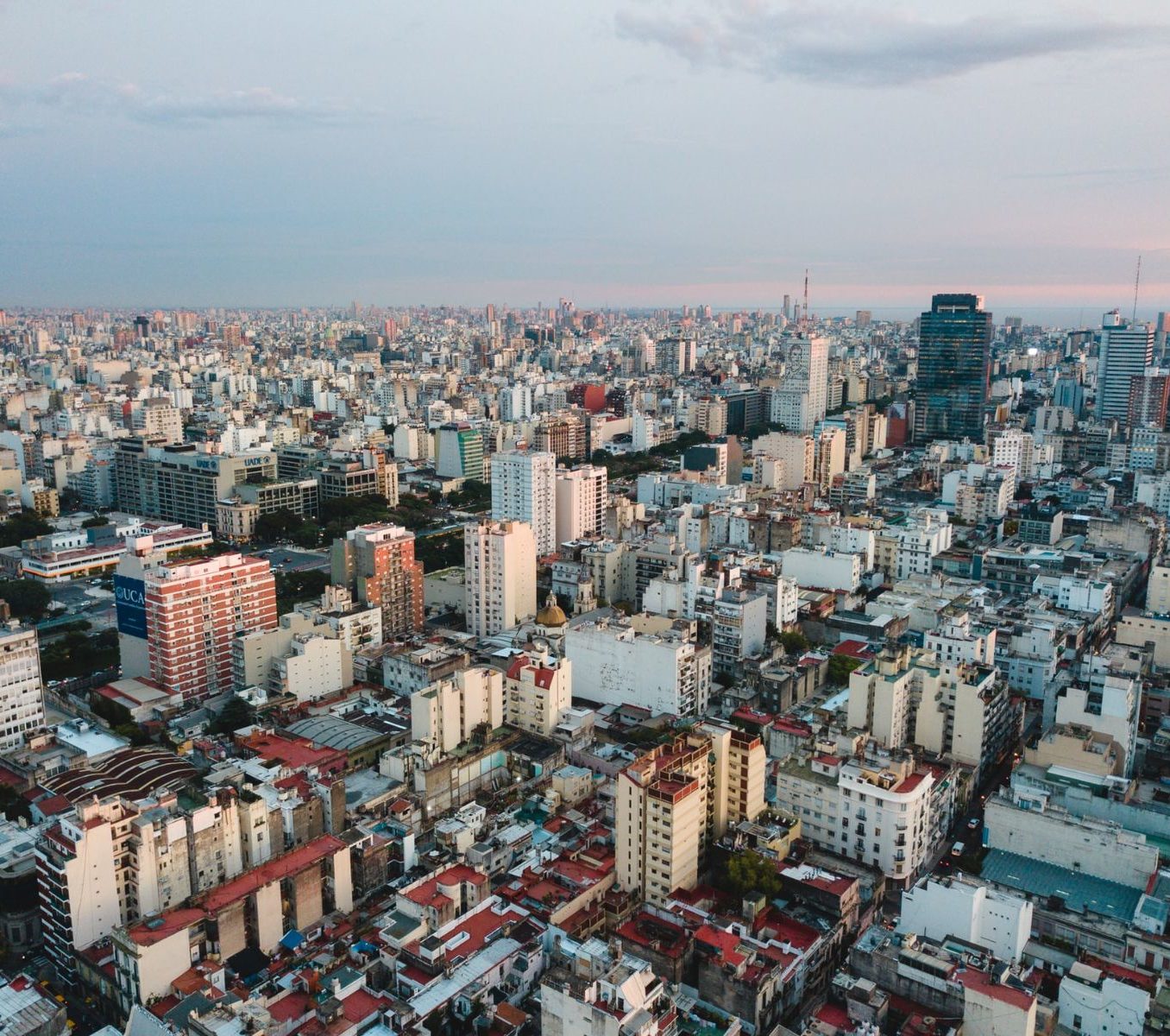 rondreis Argentinië, Buenos Aires boven aanzicht stad