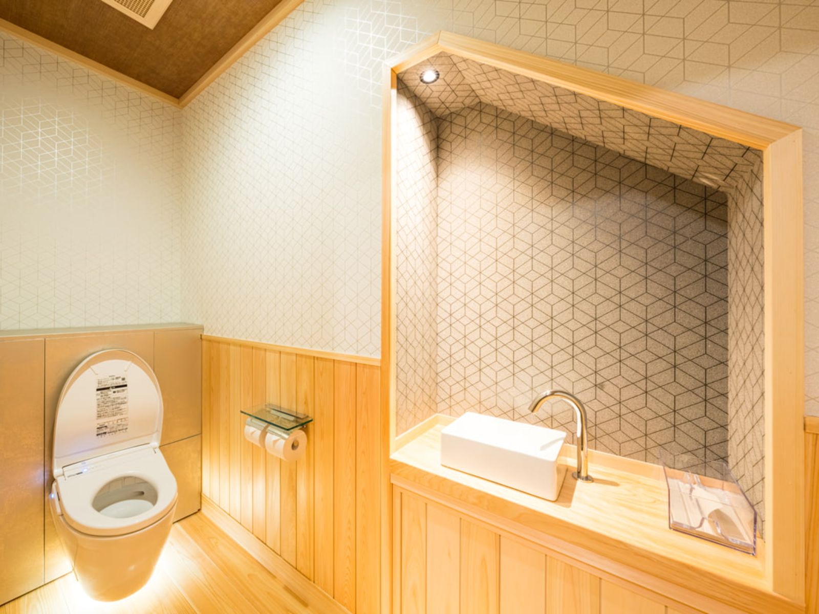 Rondreis Japan, Koyasan, Ekoin Temple badkamer 3