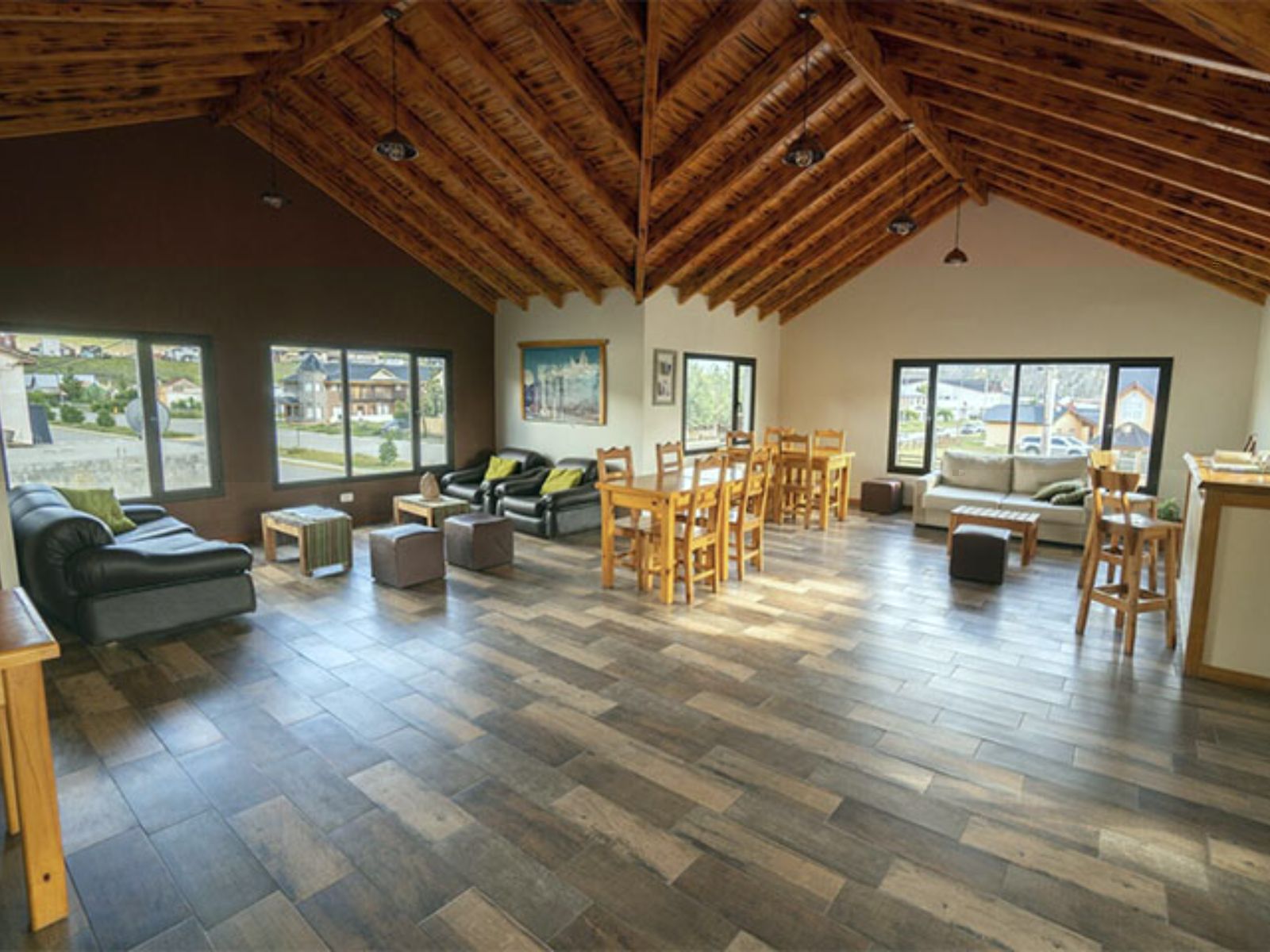 Rondreis Argentinië, El Chalten, Hosteria El Paraiso lounge