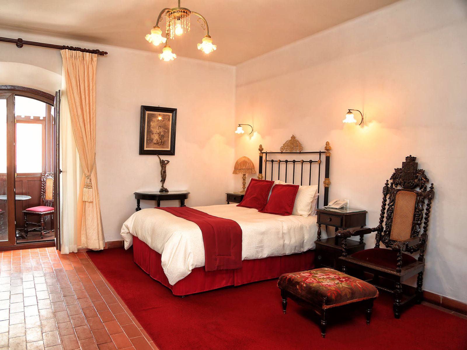 Rondreis Bolivia, Sucre, De Su Merced slaapkamer queen bed