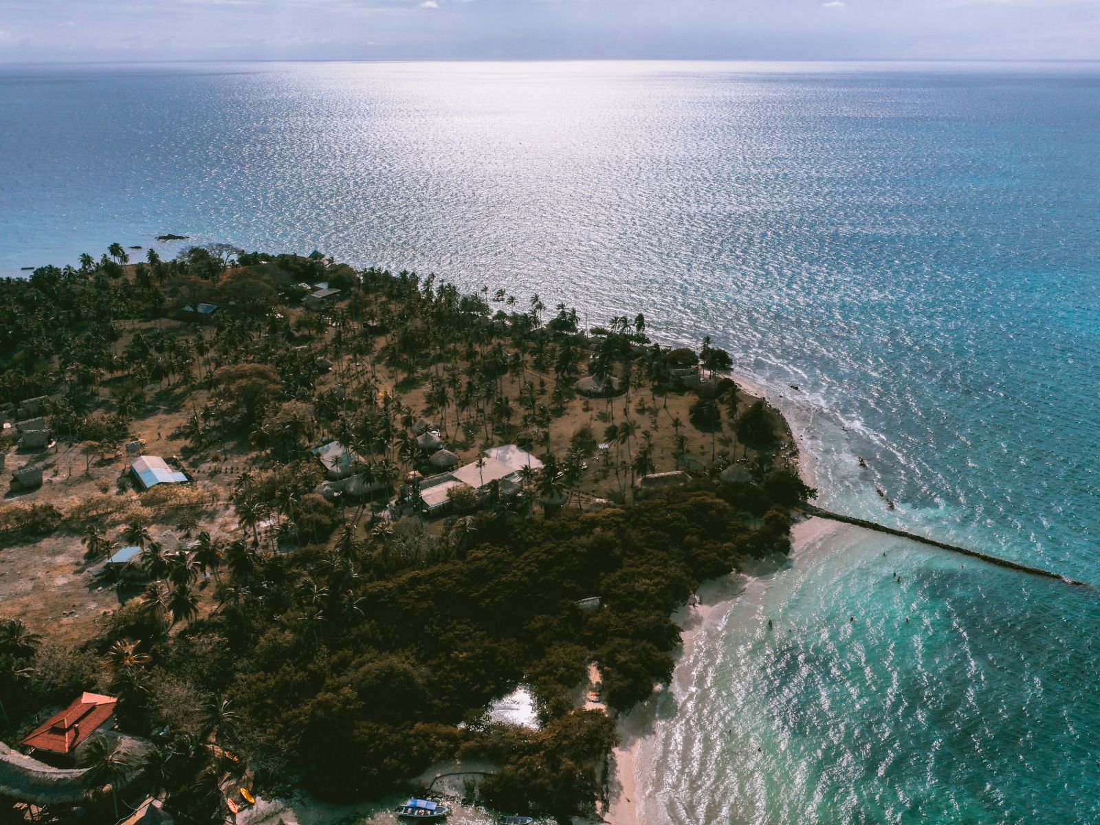 Rondreis Colombia, Isla Mucura, uitzicht van bovenaf