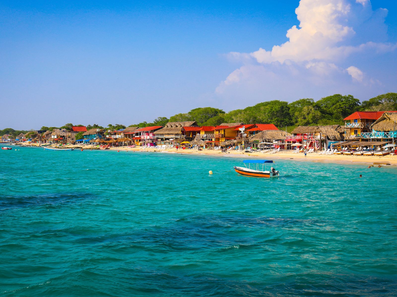 Rondreis Colombia, Rosario-island, zee en strand