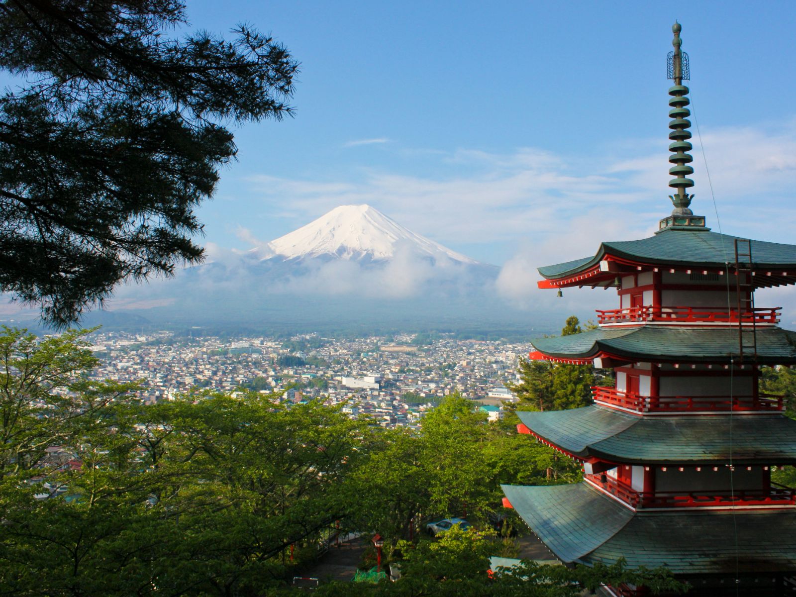 Rondreis Japan, Fujinomiya Mt. Fuji Chureito Pagoda