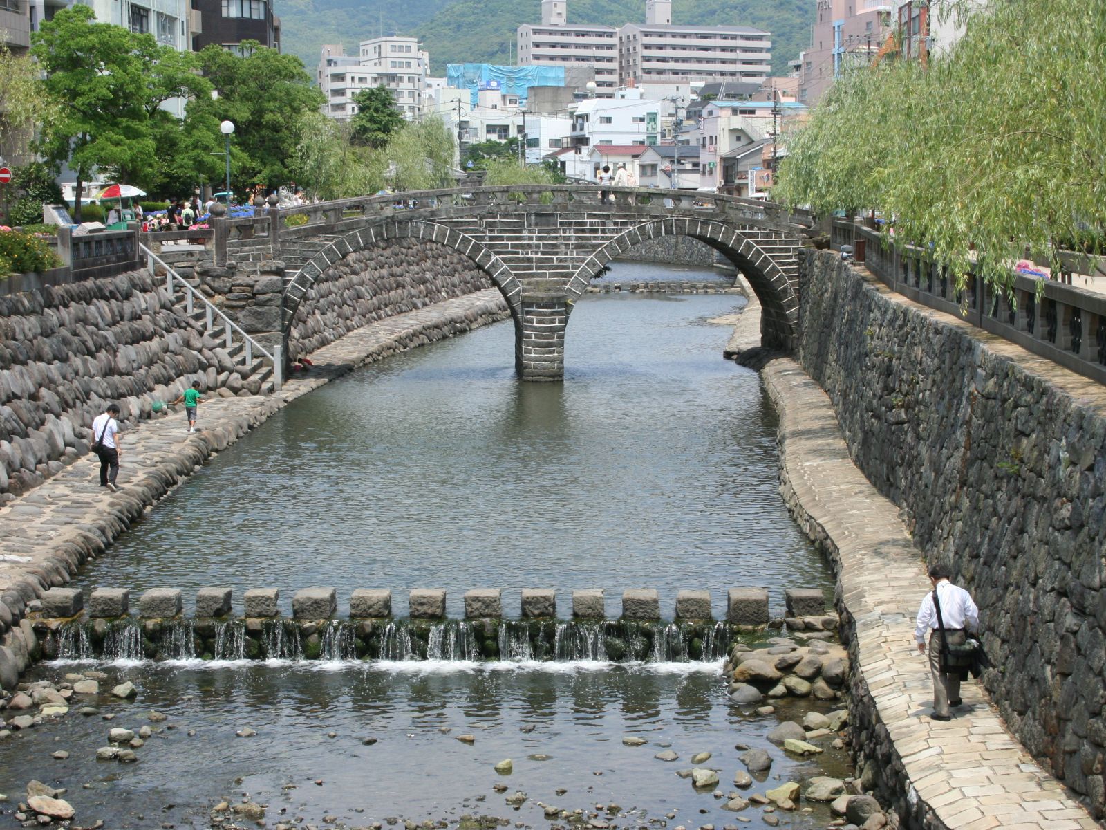 Rondreis Japan, Nagasaki Spectacles Bridge (Meganebashi)