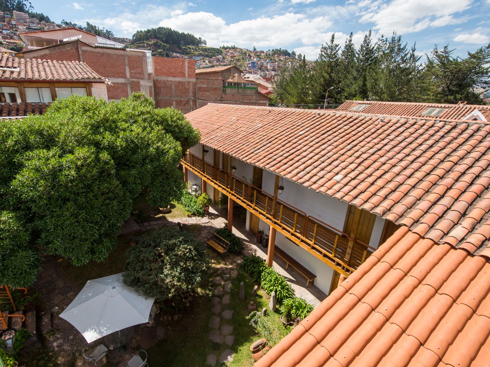 Rondreis Peru, Cusco, Inkarri hotel buitenkant