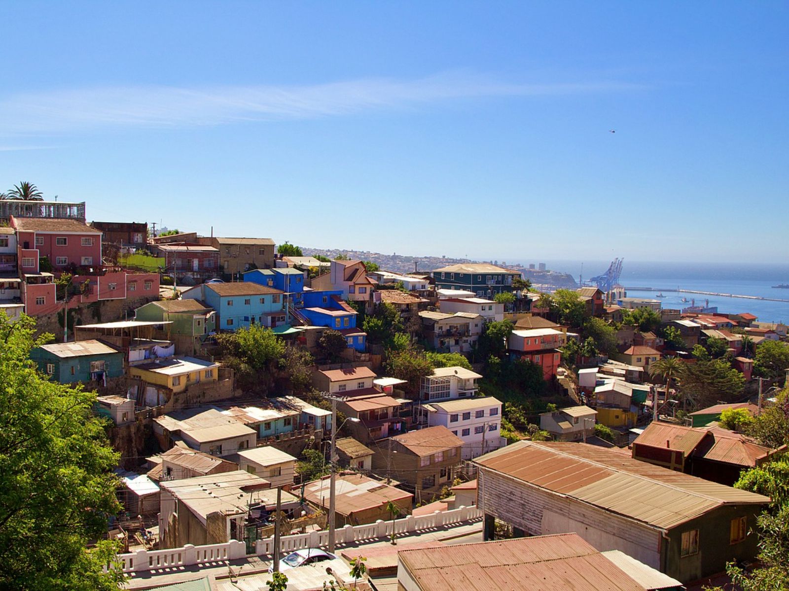 rondreis chili, valparaiso wijk bovenaanzicht