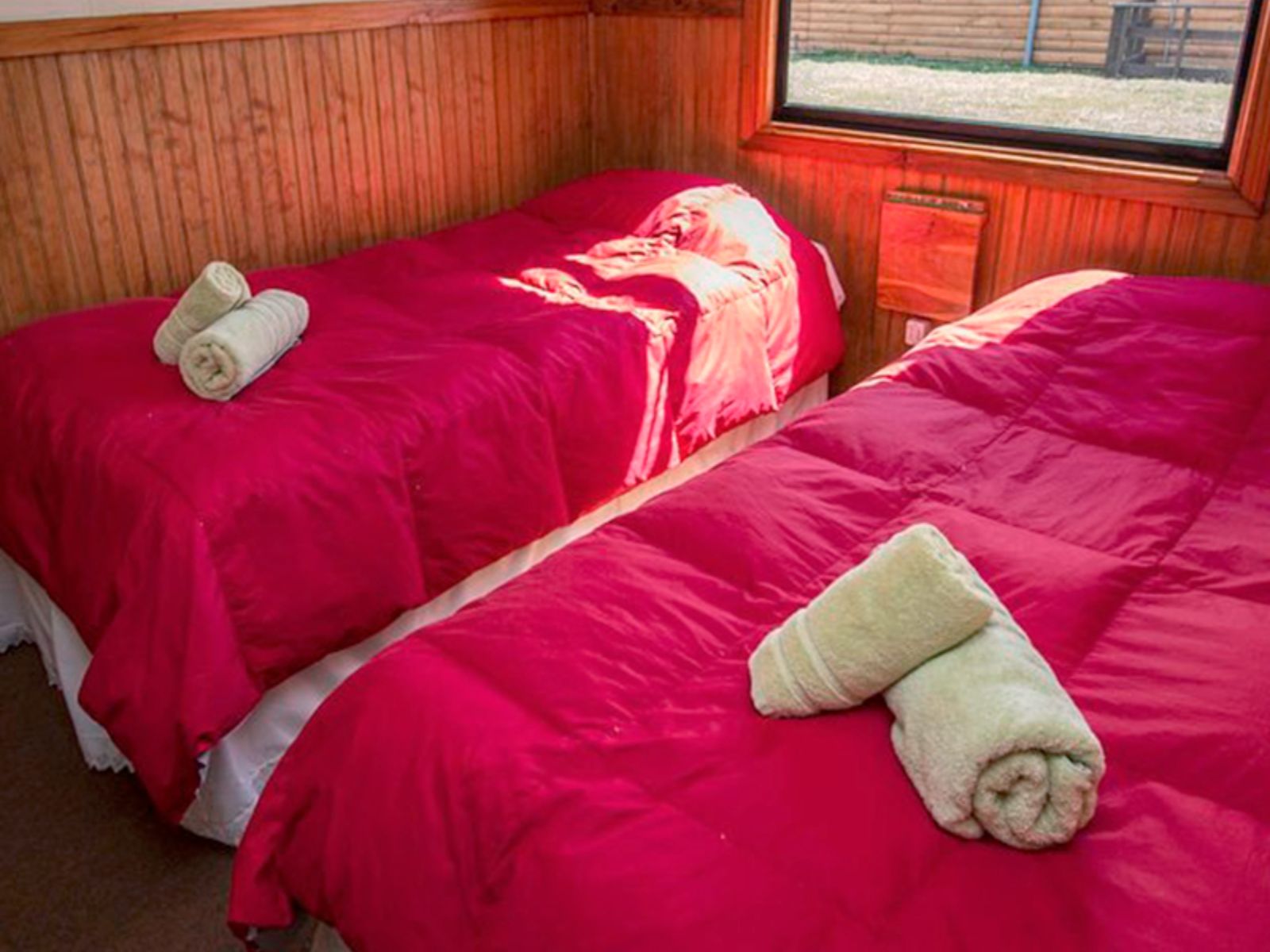 rondreis chili, Torres del Paine, Cabana Tyndall twinkamer
