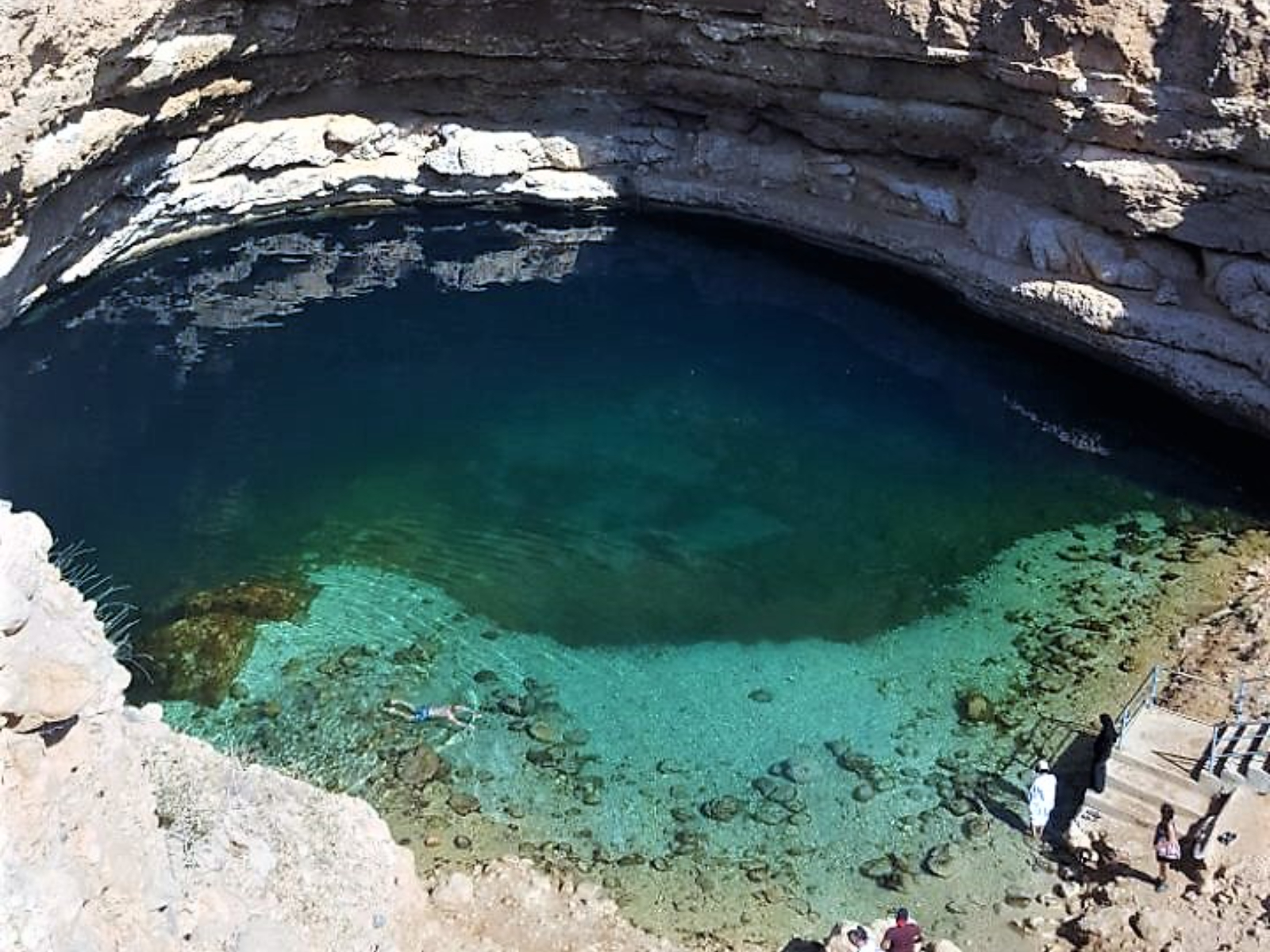 rondreis oman, bimmah sinkhole water