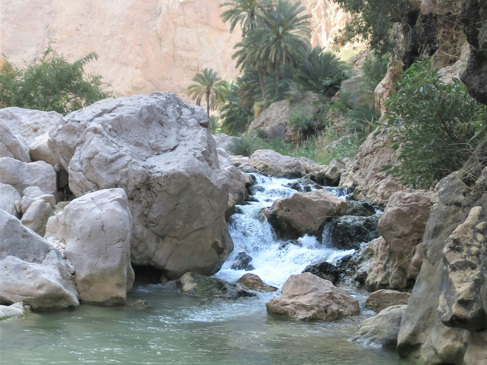 rondreis oman, wadi shab Waterval