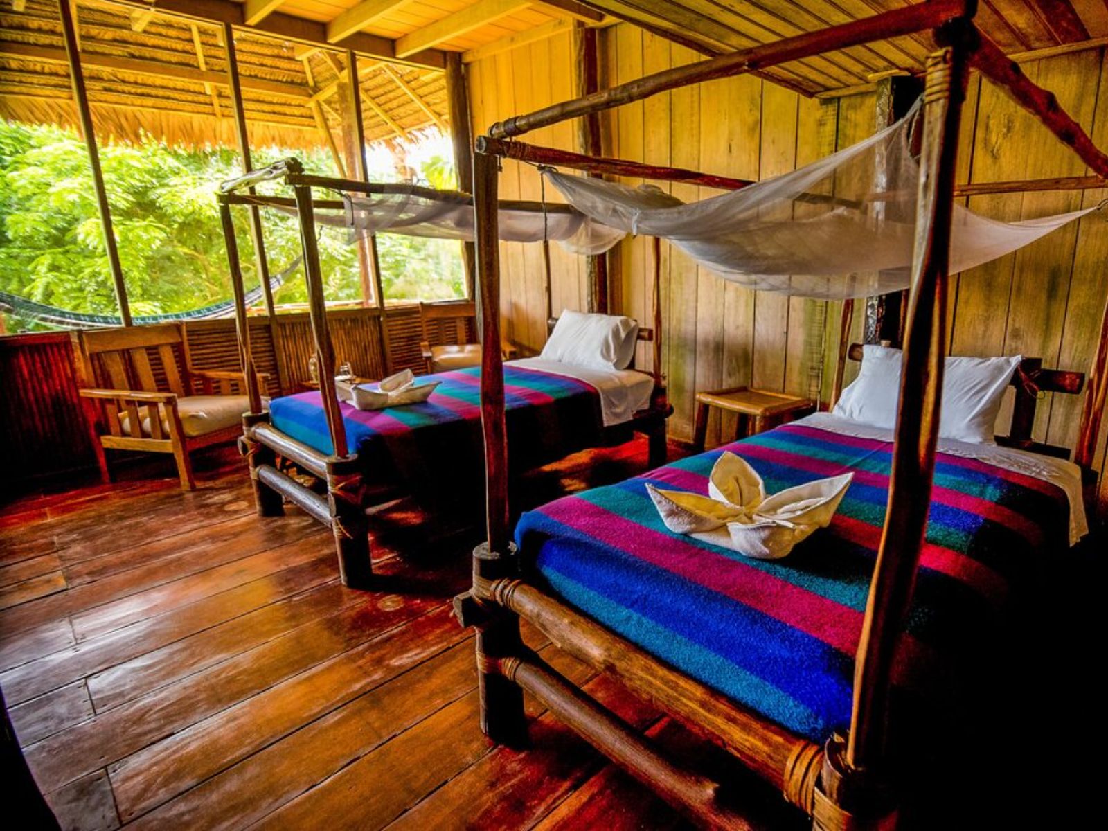 rondreis peru, iquitos, pacaya samiria lodge twinkamer