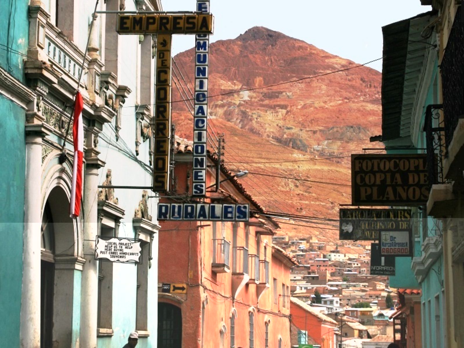 Rondreis Bolivia, Potosi, dorp straat