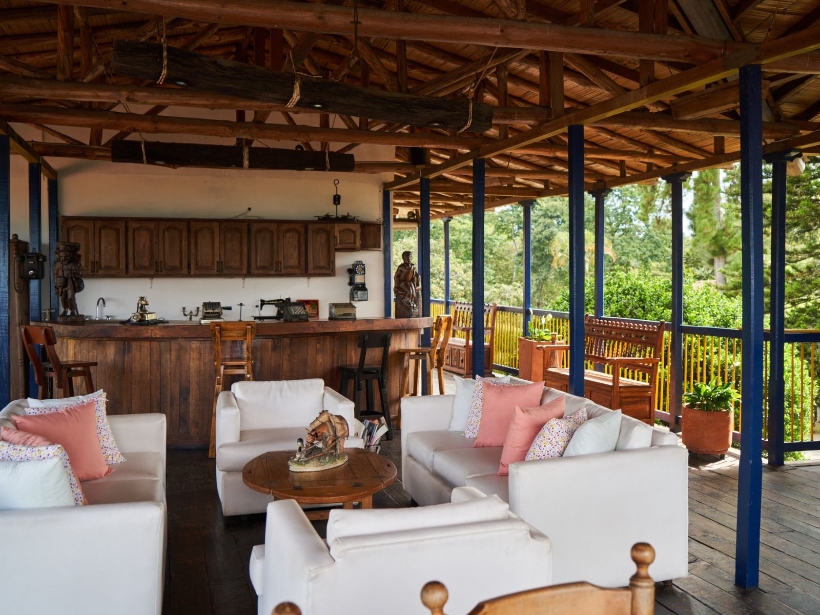 Rondreis Colombia, Armenia, Hacienda Combia lounge
