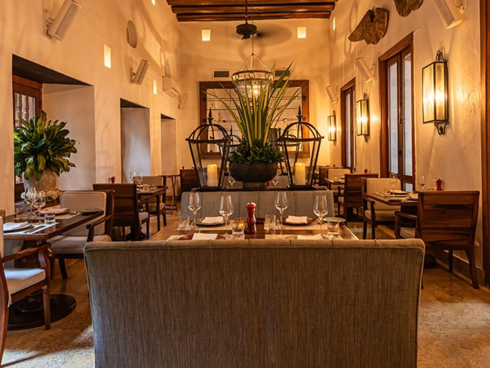 Rondreis Colombia, Cartagena, Casa San Agustin, restaurant