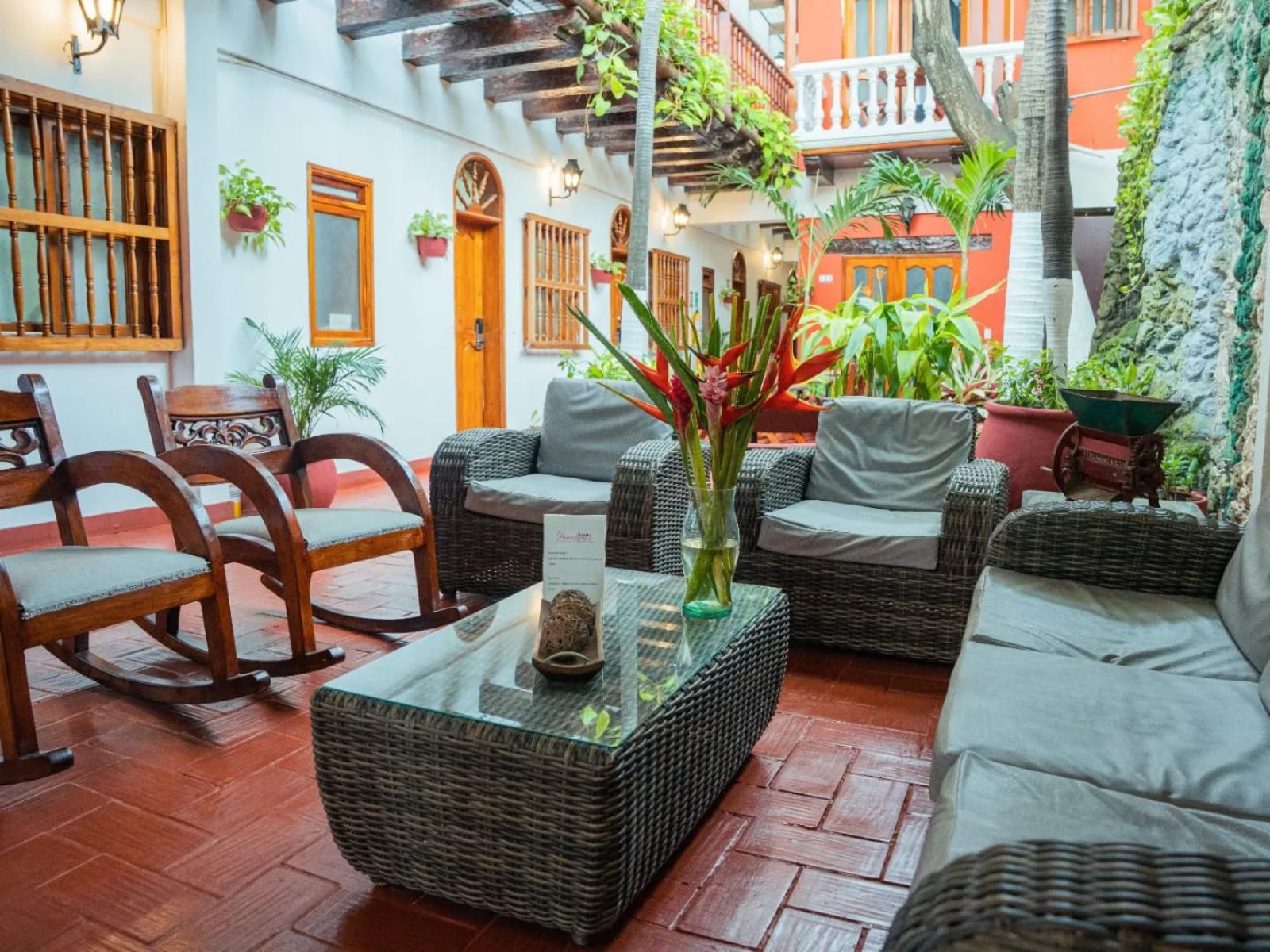 Rondreis Colombia, Cartagena, Hotel 3 Banderas lounge
