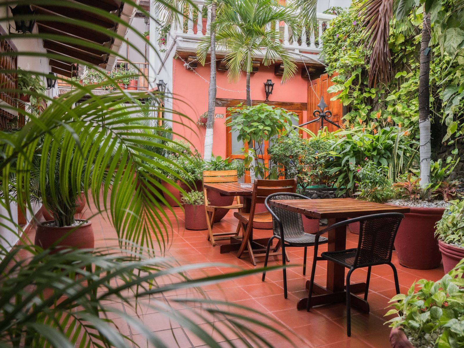 Rondreis Colombia, Cartagena, Hotel 3 Banderas terras