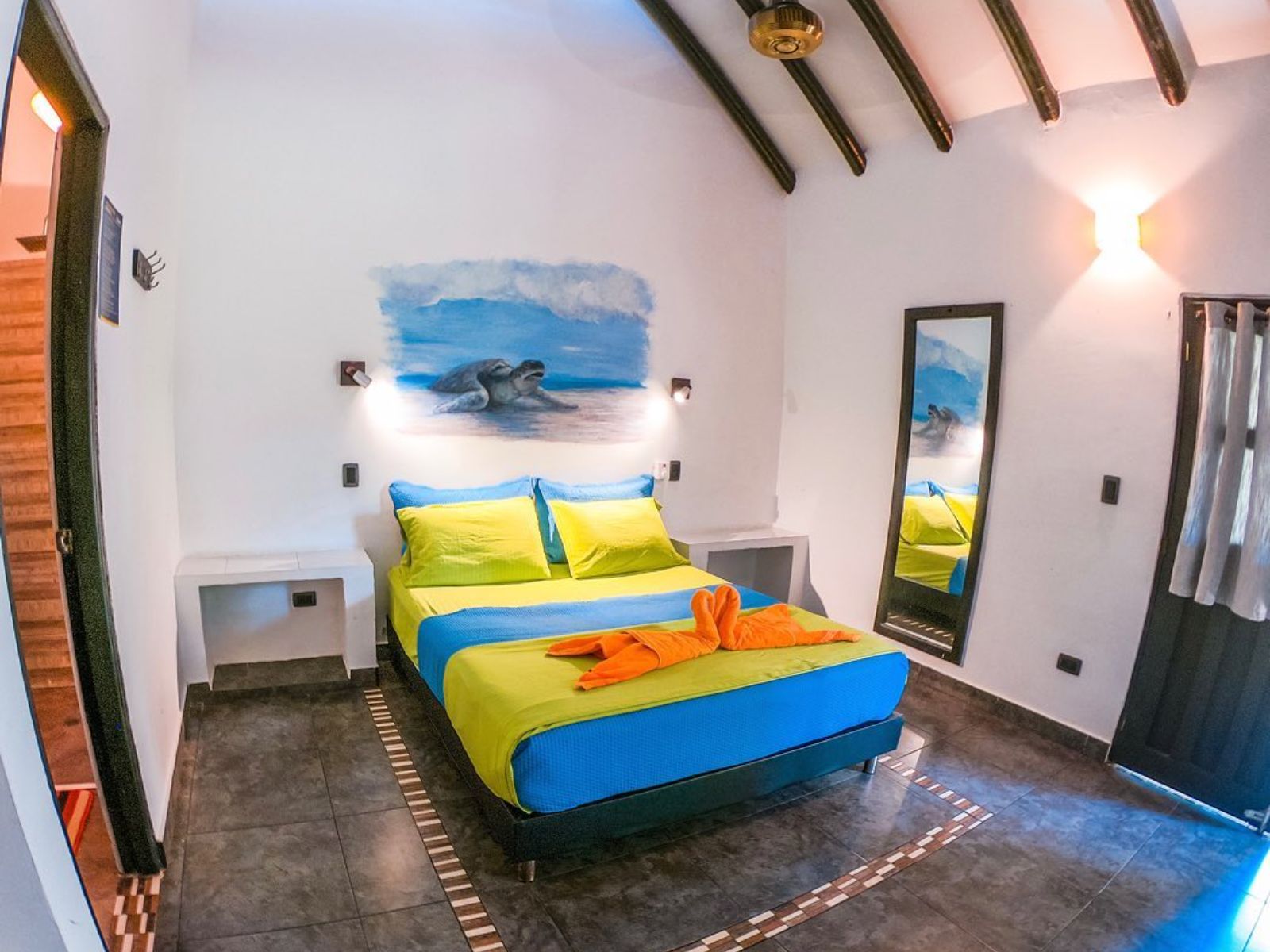 Rondreis Colombia, Palomino, Dreamer Hostal, kamer 2