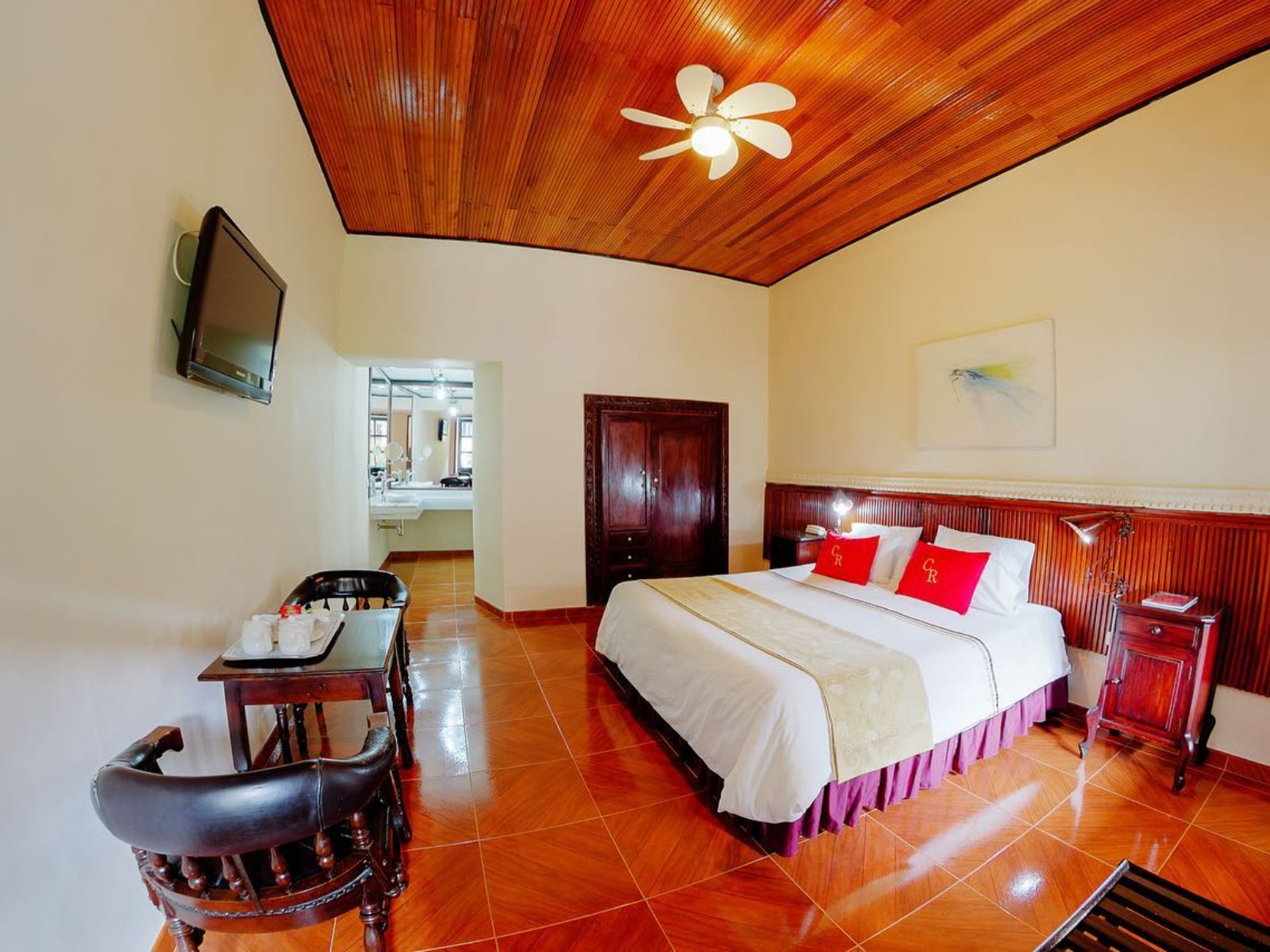 Rondreis Colombia, Popayan, Hotel Casmino Real tweepersoonskamer