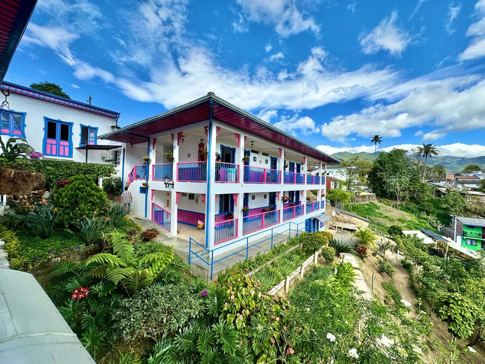 Rondreis Colombia, Salento, El Jardin, Buitenaanzicht