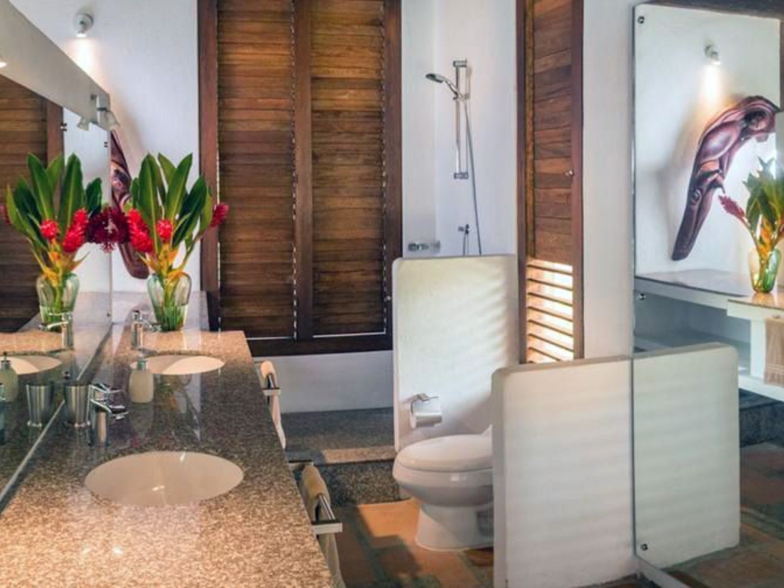 Rondreis Colombia, Tayrona, Casa Los Naranjos - badkamer