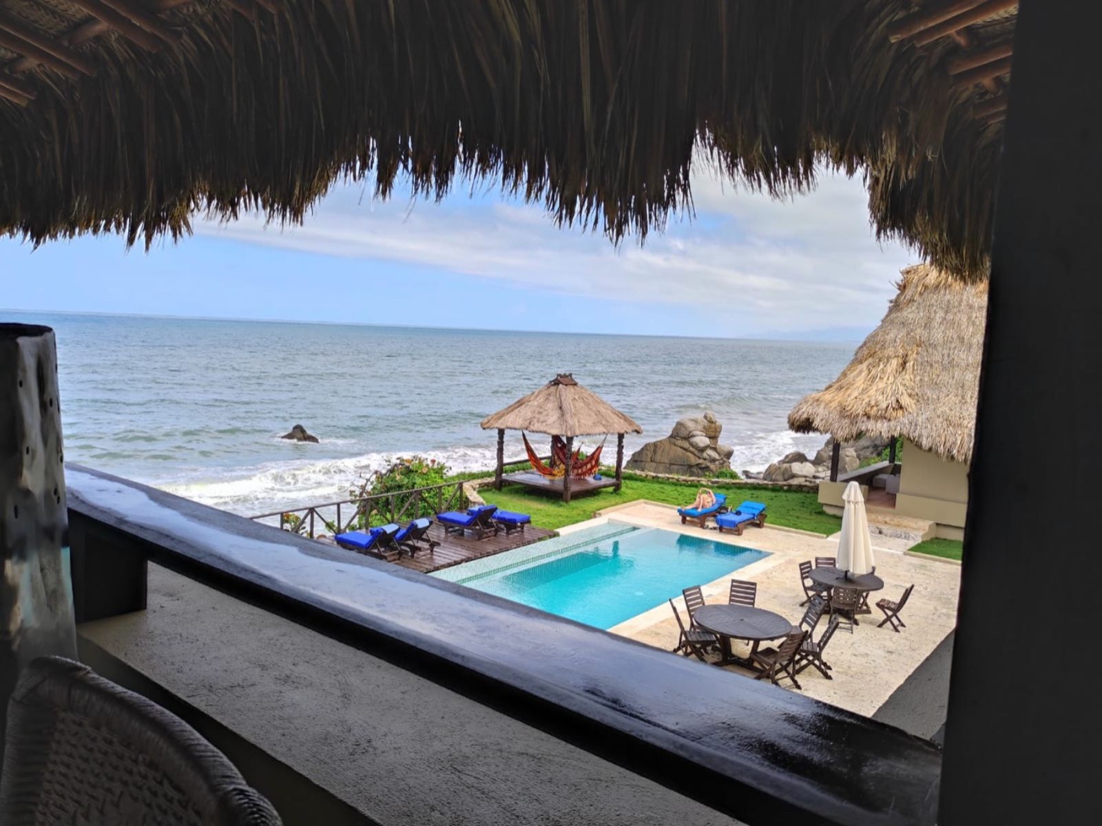 Rondreis Colombia, Tayrona, Casa Los Naranjos - zwembad