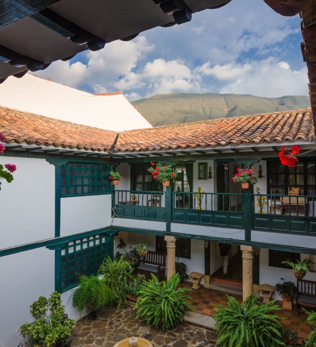 Rondreis Colombia, Villa de Leyva, Hotel Antonio Nariño - binnenkant accommodatie