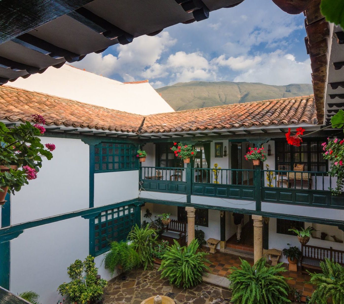 Rondreis Colombia, Villa de Leyva, Hotel Antonio Nariño - binnenkant accommodatie