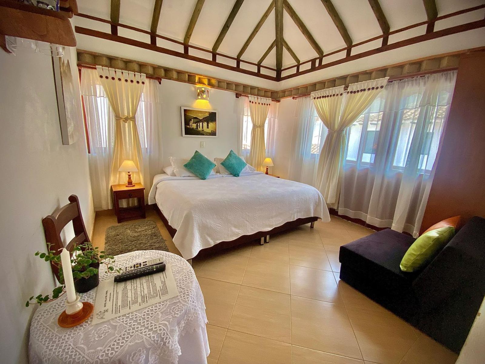 Rondreis Colombia, Villa de Leyva, Hotel Villa del Angel - tweepersoonskamer