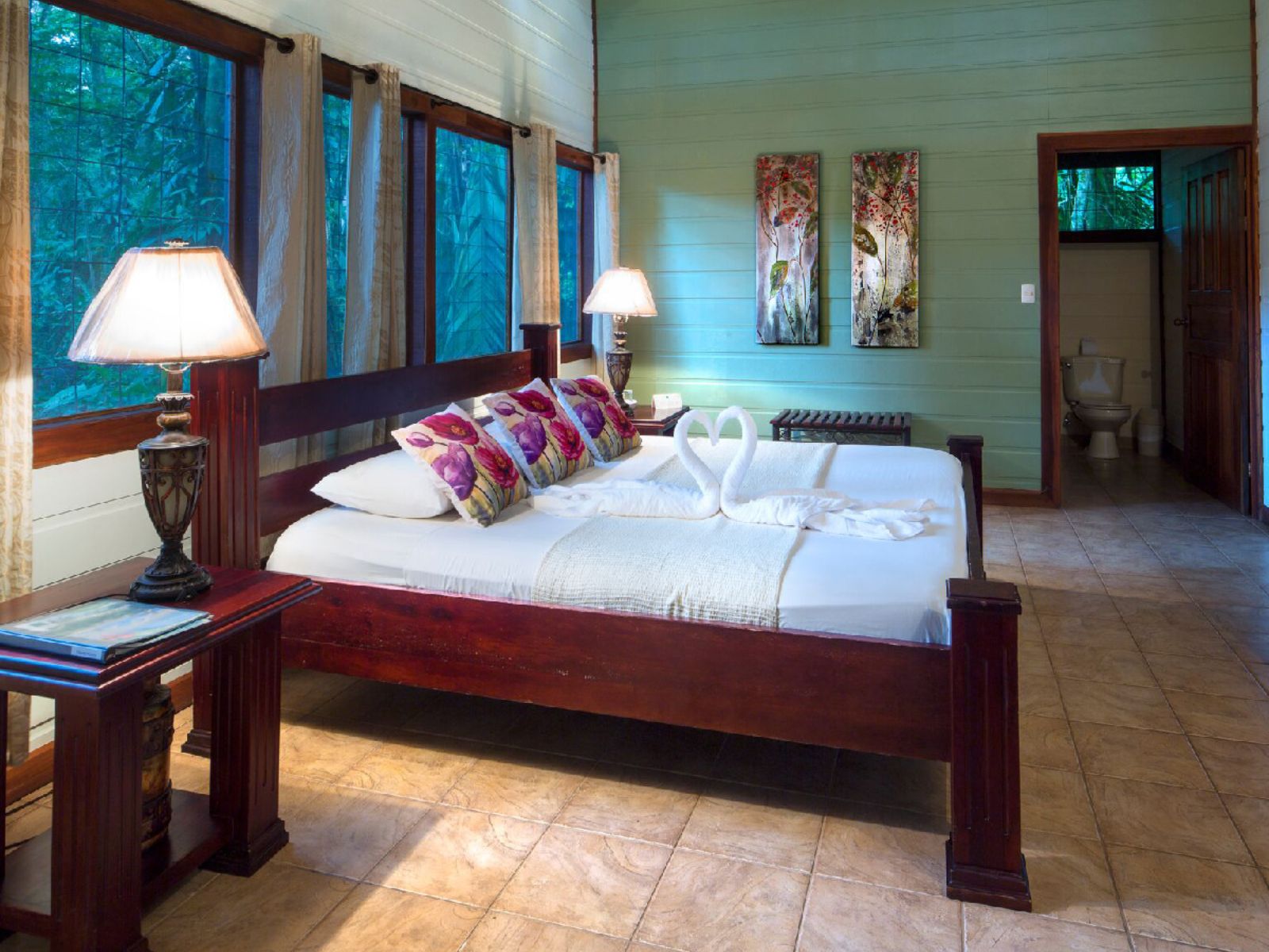 Rondreis Costa Rica, Tortuguero, Evergreen Lodge, tweepersoonskamer