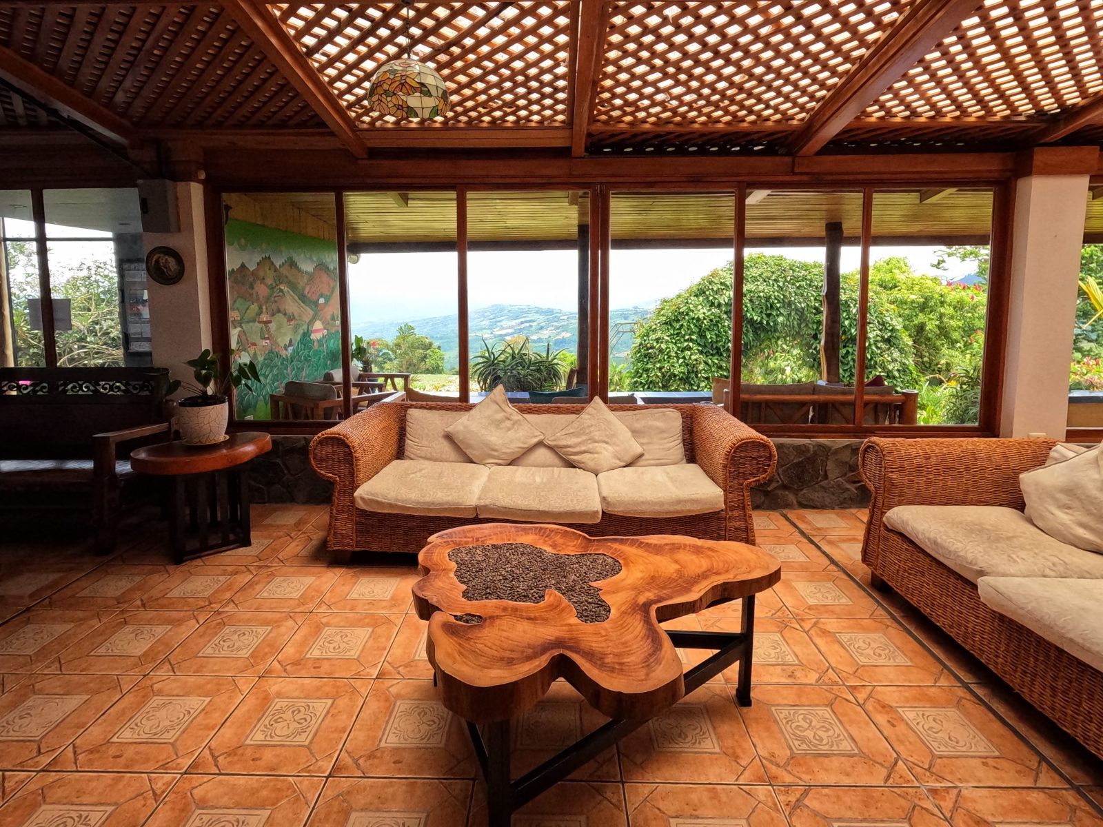 Rondreis Costa Rica, Turrialba, Guayabo Lodge, lounge