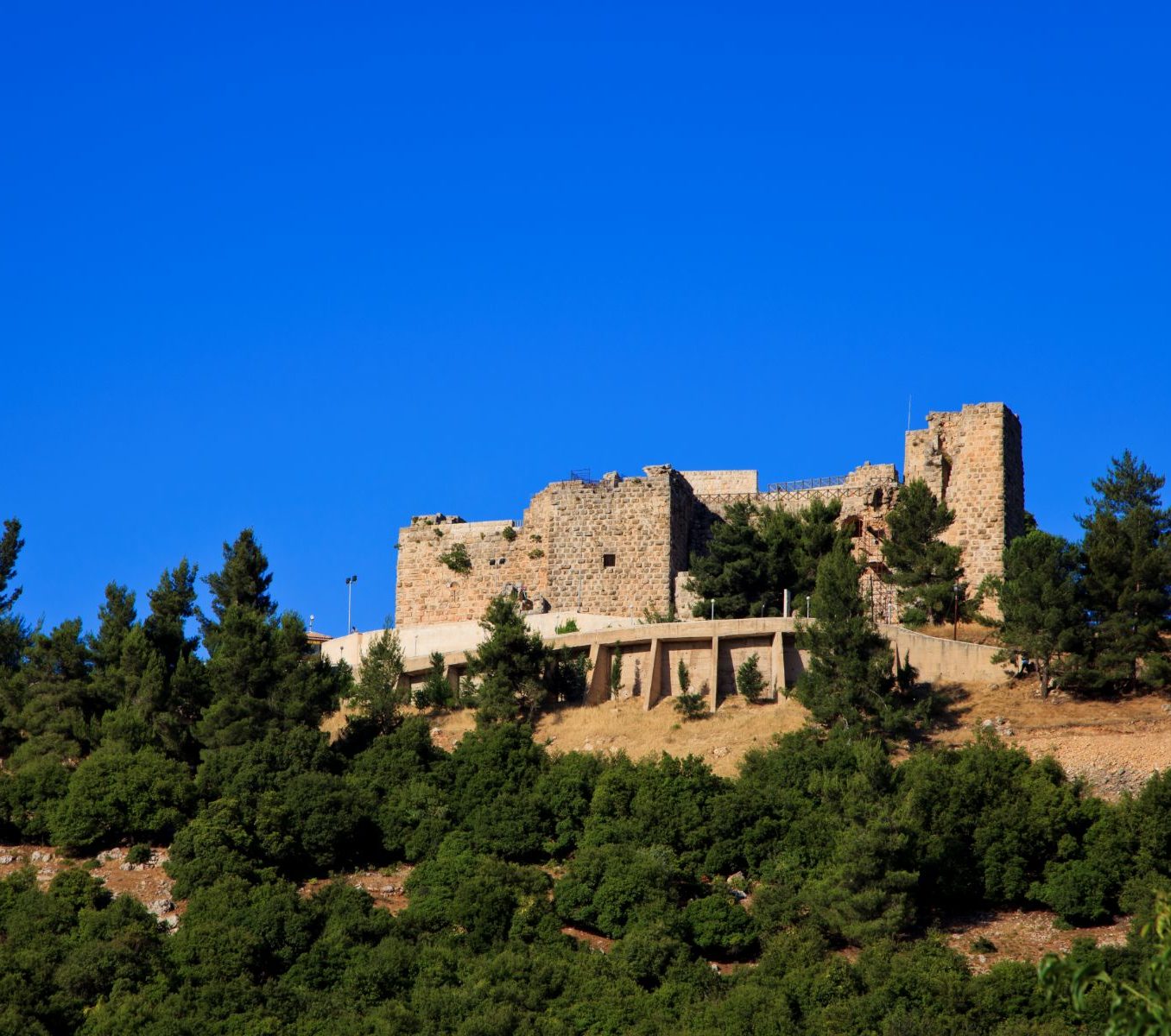 Rondreis Jordanië, Ajloun, kasteel op een heuvel