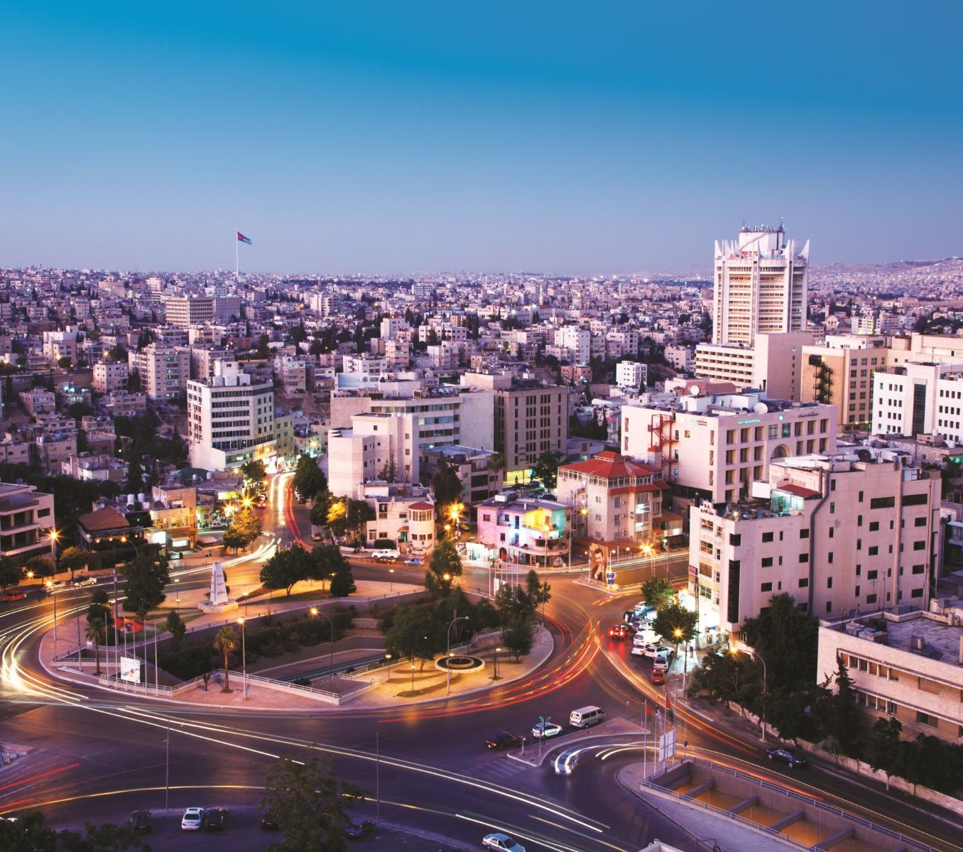 Rondreis Jordanië, Amman, Uitzicht stad