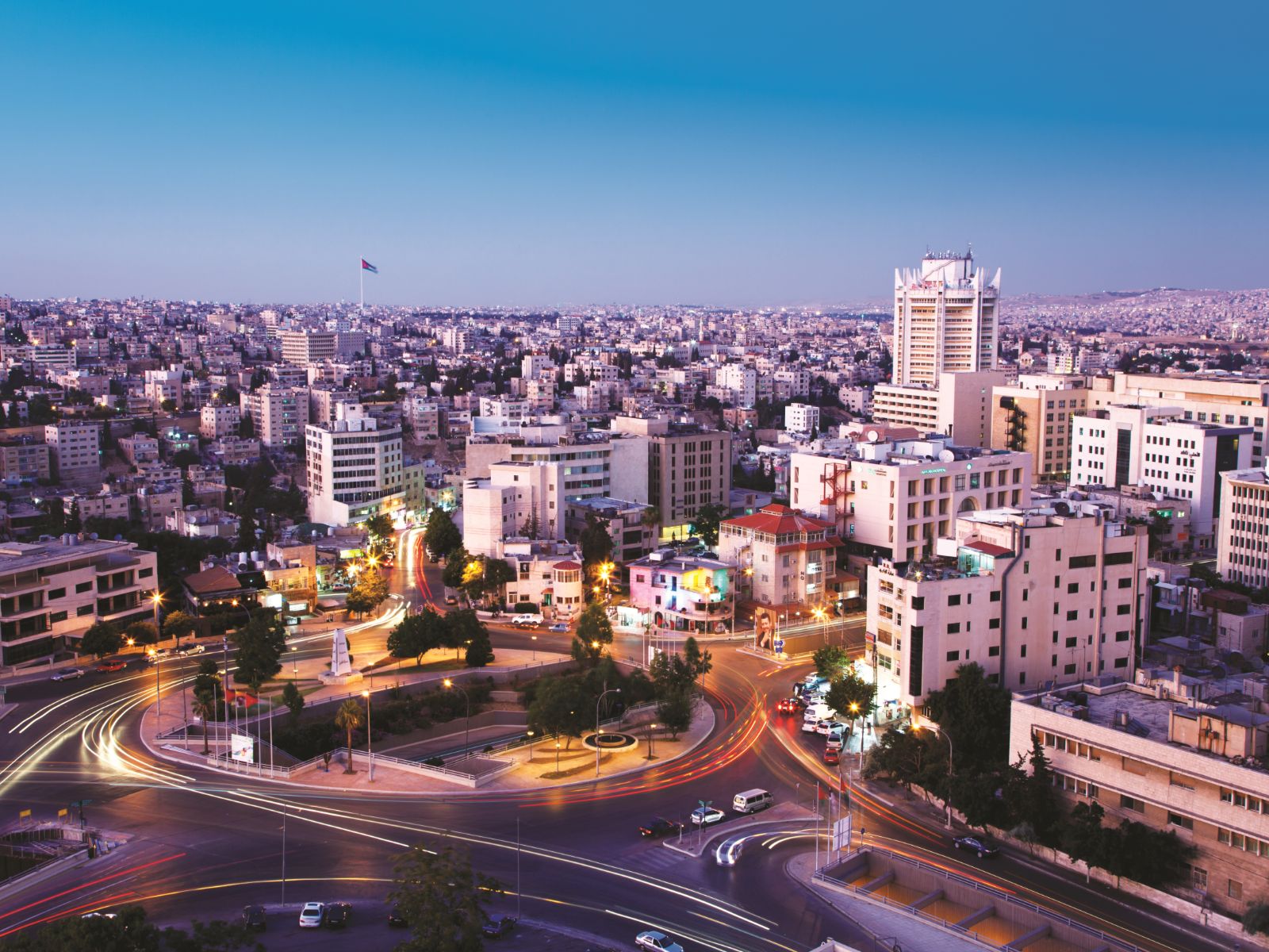Rondreis Jordanië, Amman, Uitzicht stad