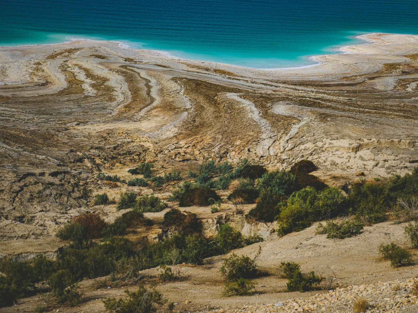 Rondreis Jordanië, Dead Sea, bovenaanzicht