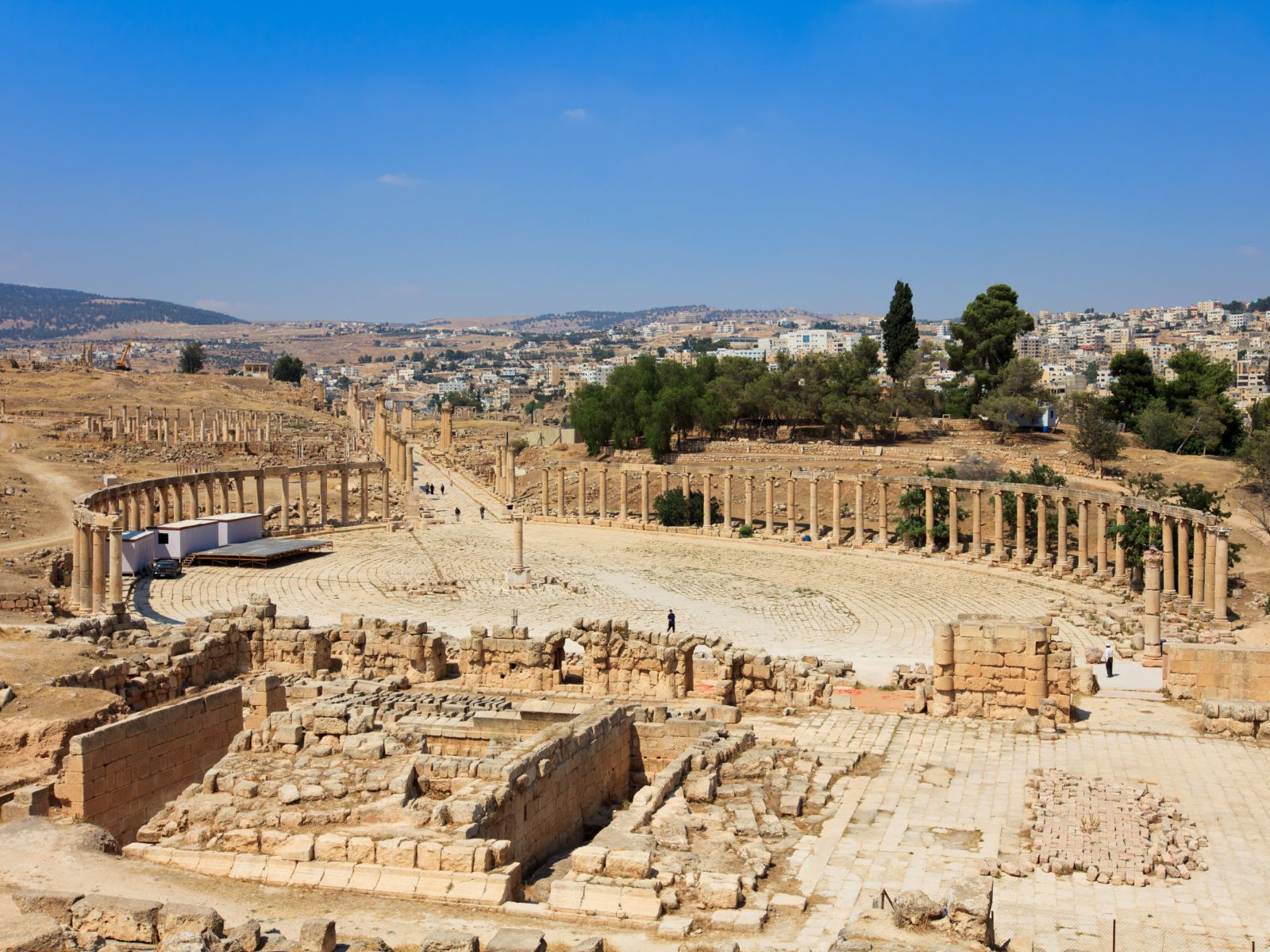 Rondreis Jordanië, Jerash, uitzicht ruïne