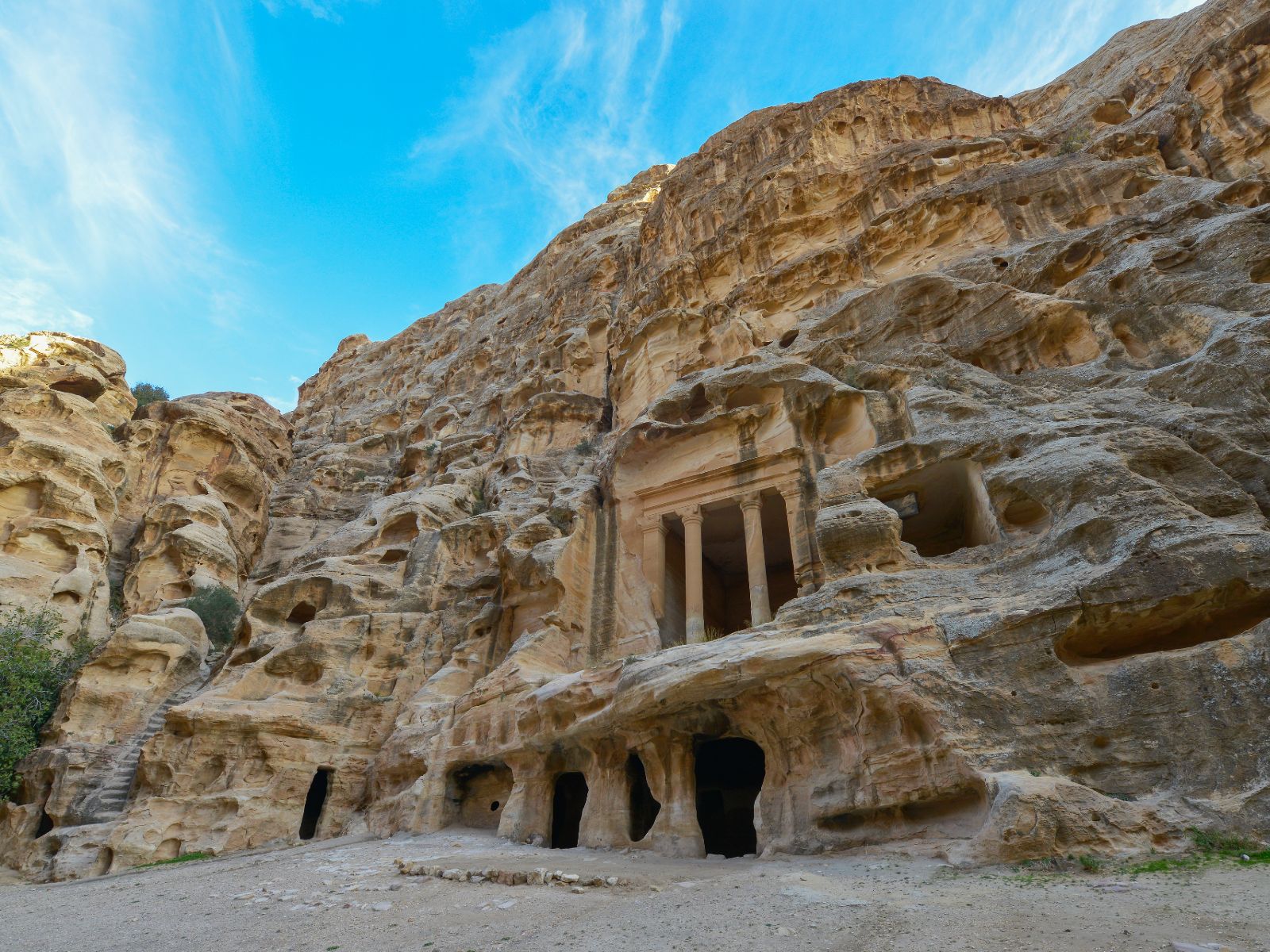 Rondreis Jordanië, Little Petra, vooraanzicht