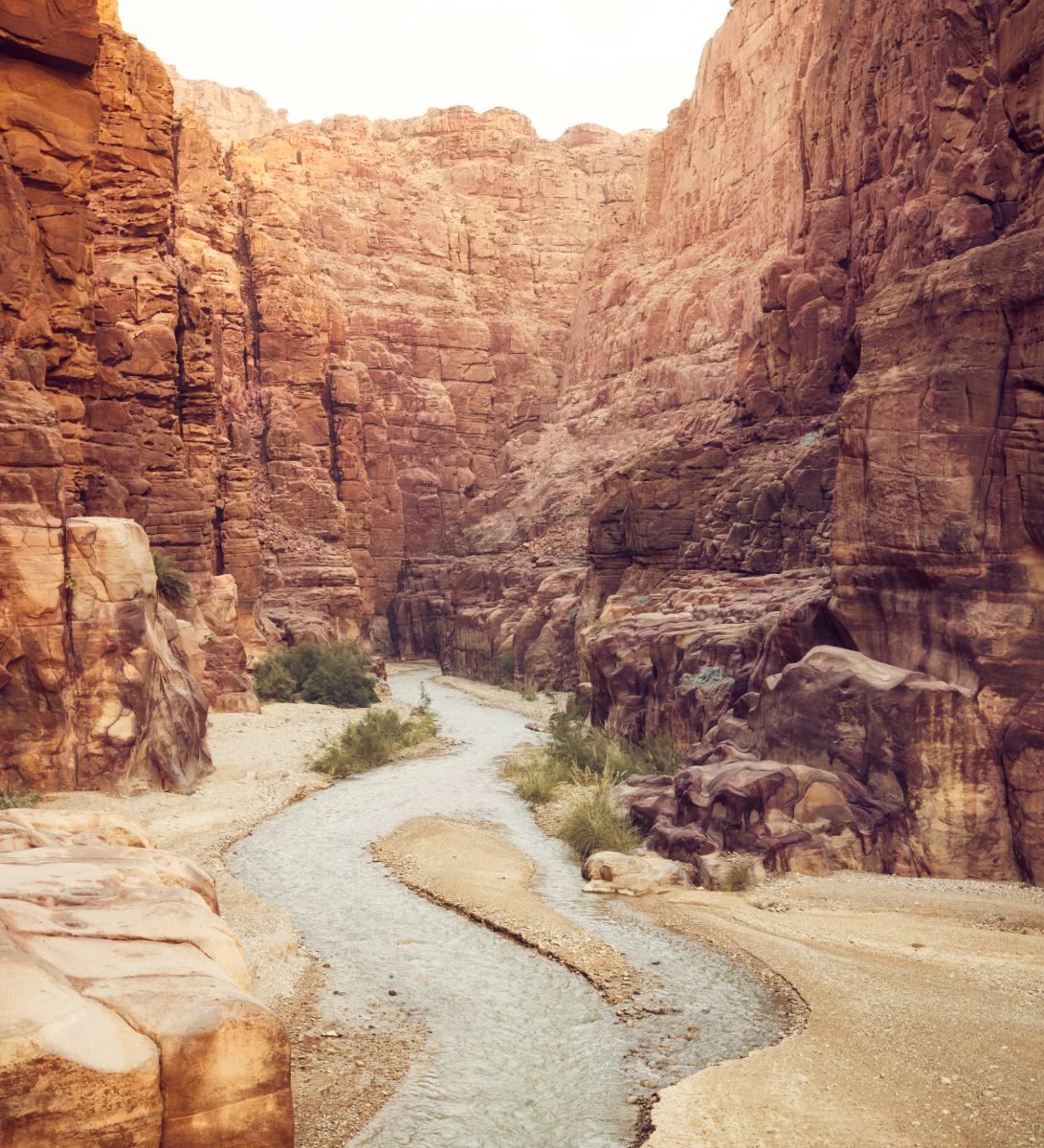 Rondreis Jordanië, Wadi Mujib van afstand