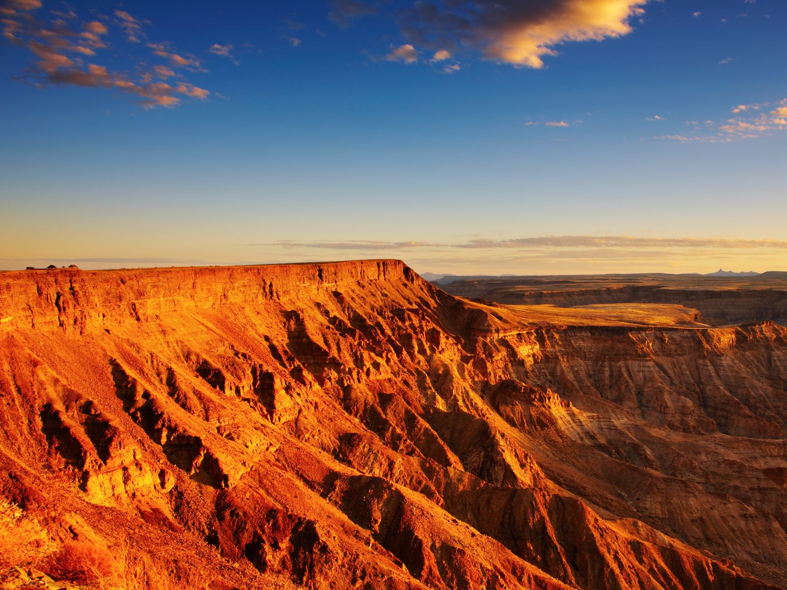 Rondreis Namibië, Fish River Canyon, uitzicht zonsondergang