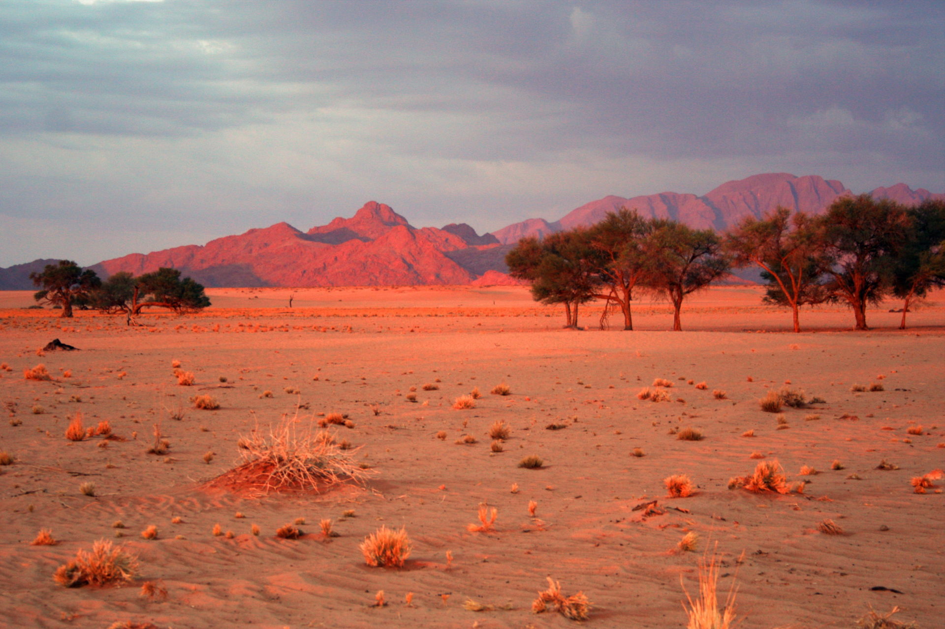 Rondreis Namibië, Sossusvlei lodge zonsondergang
