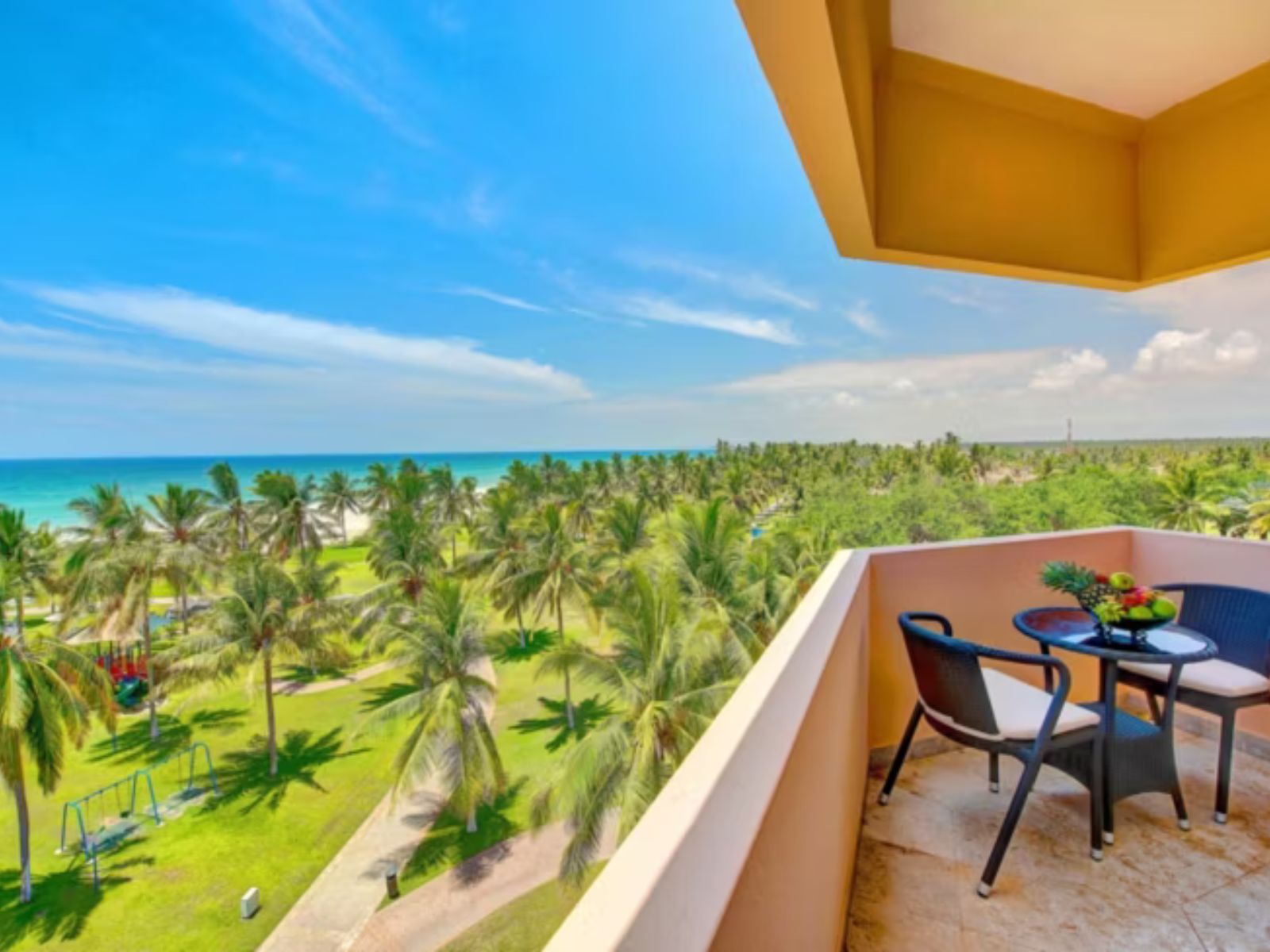 Rondreis Oman, Salalah, Crowne Plaza Salalah, balkon