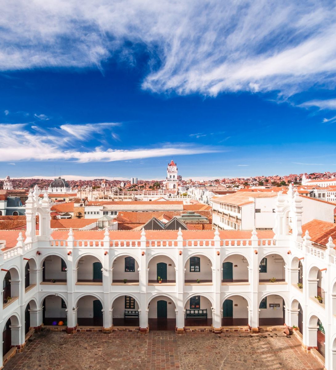 Ronreis Bolivia, Sucre, stadsgezicht