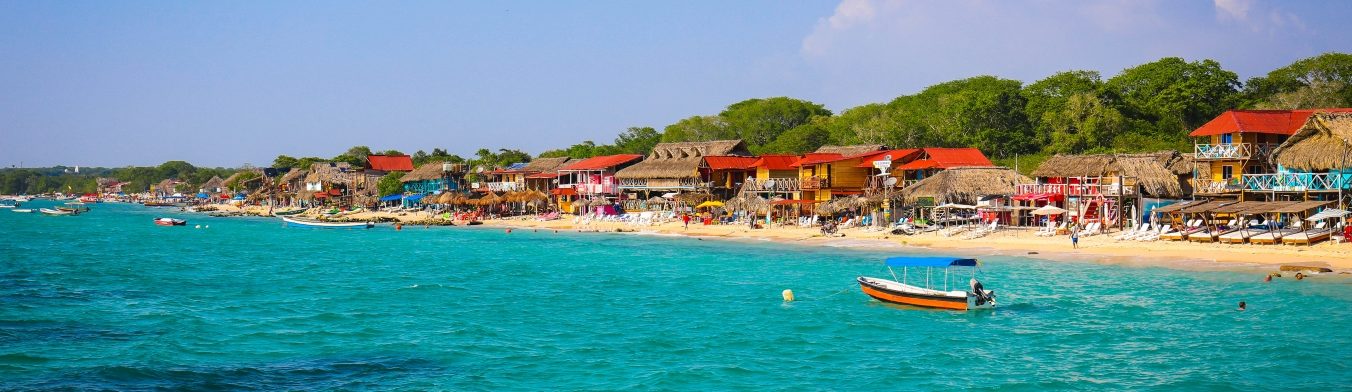 Rondreis Colombia, Rosario-island, zee en strand, banner