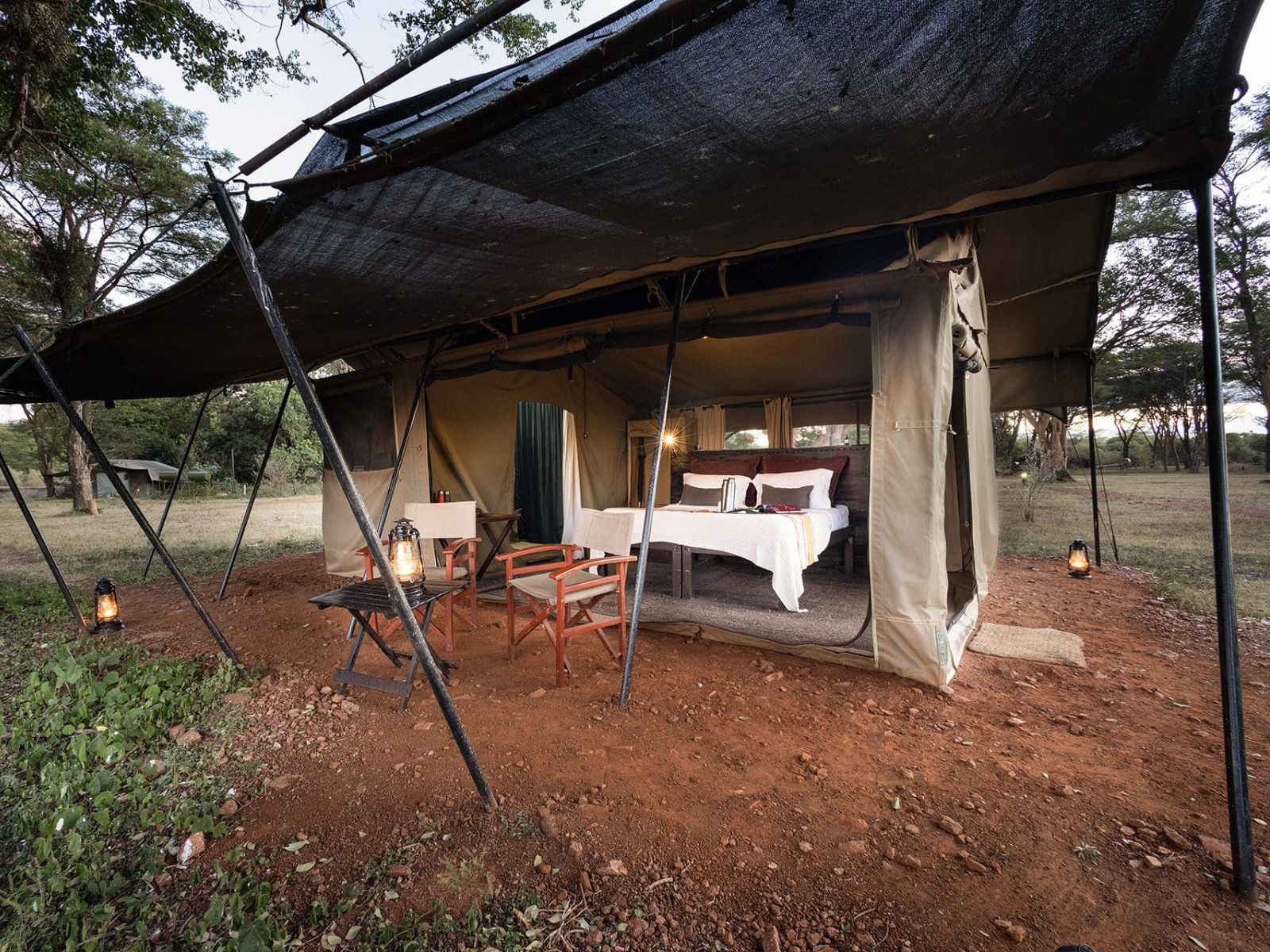 Rondreis Kenia, Basecamp Adventure, Masai Mara National Reserve, vooraanzicht tent