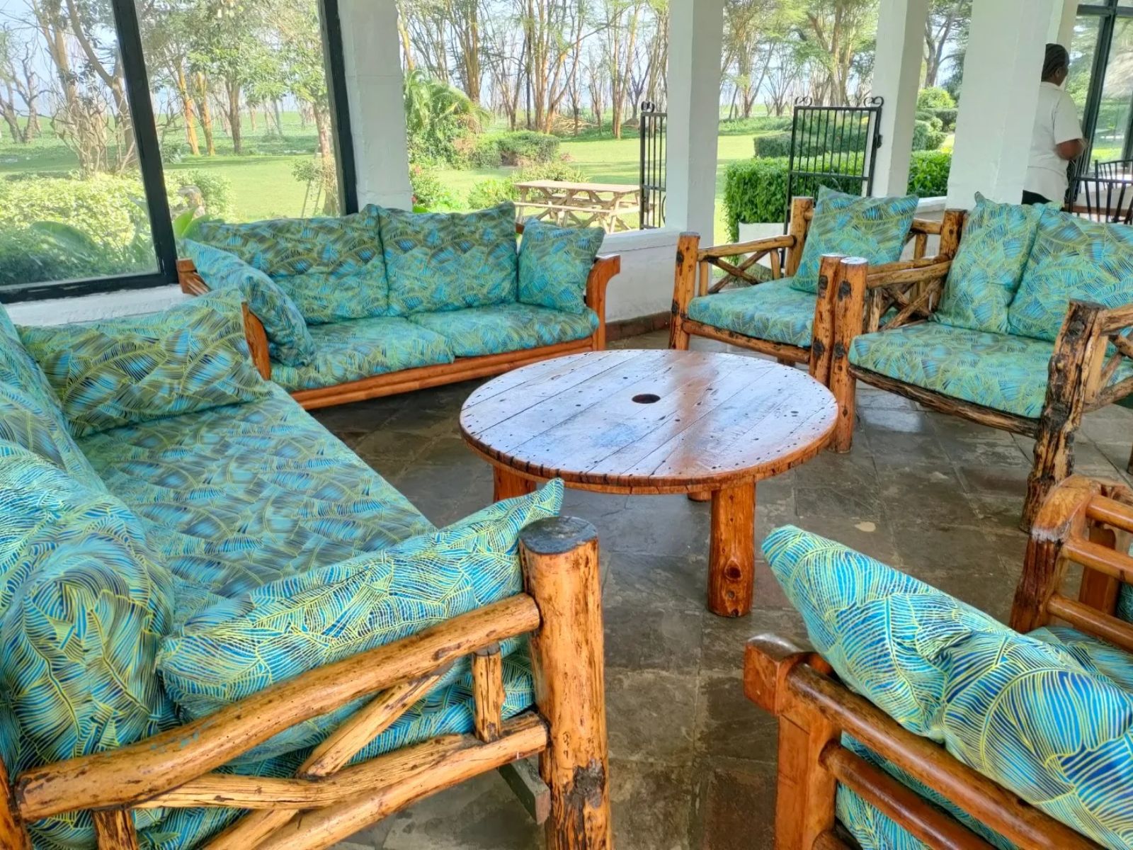 Rondreis Kenia, Lake Naivasha, Bilashaka Lodge, gezamenlijke ruimte