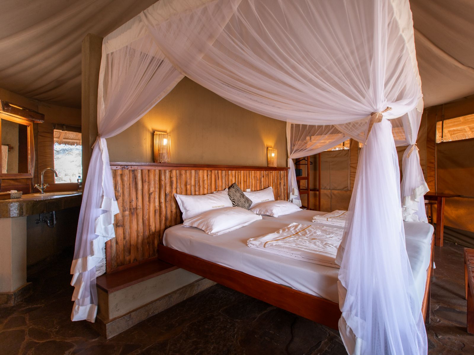Rondreis Kenia, Tsavo West NP, Severin Safari Camp, tweepersoonskamer