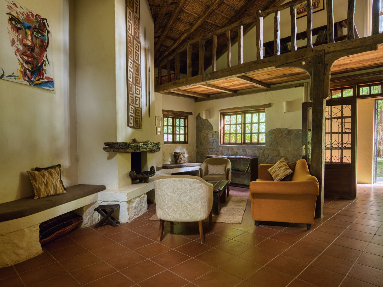 Rondreis Tanzania, Kilimanjaro, Rivertrees Country Inn, gezamenlijke ruimte