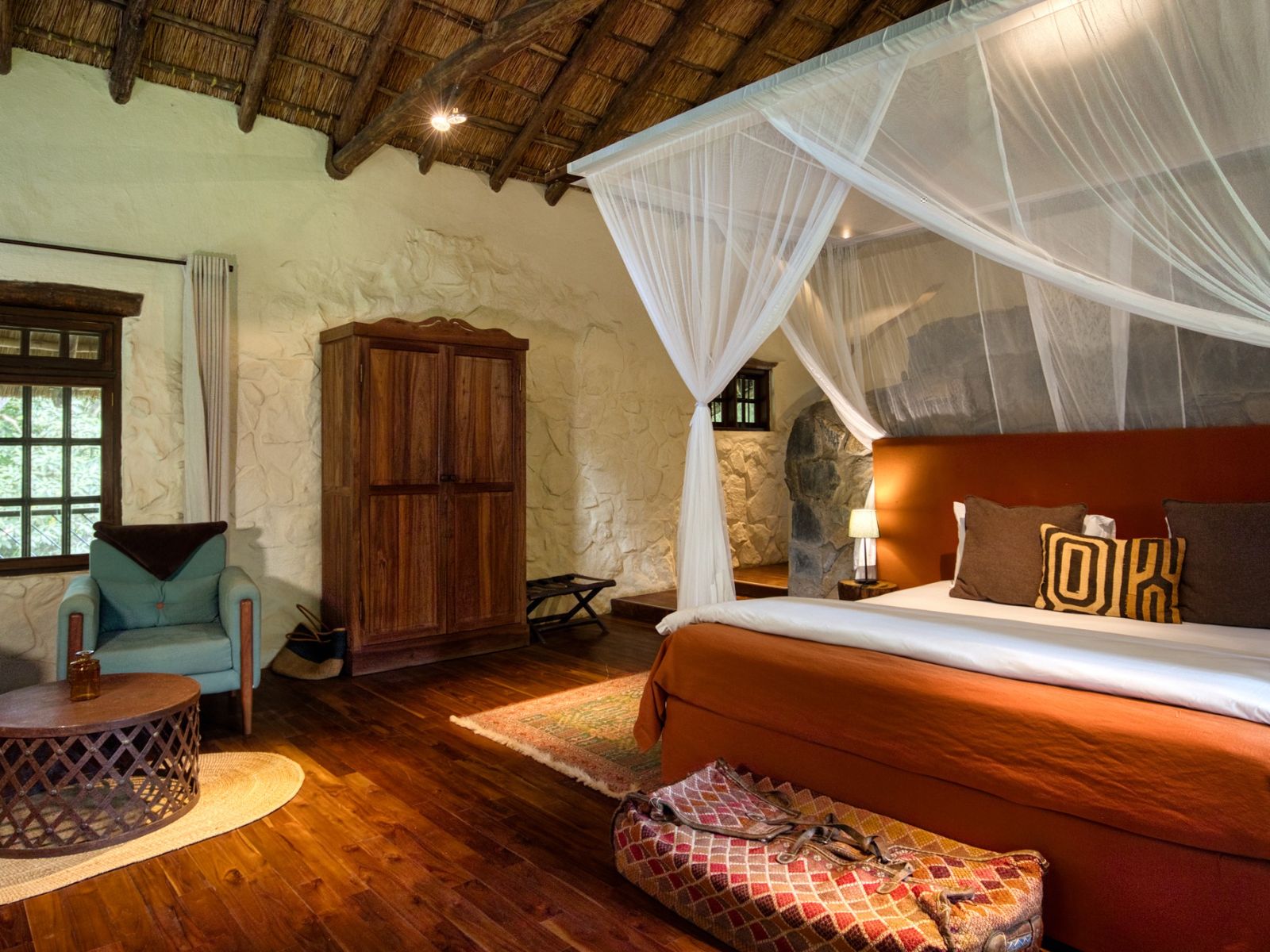 Rondreis Tanzania, Kilimanjaro, Rivertrees Country Inn, tweepersoonsbed