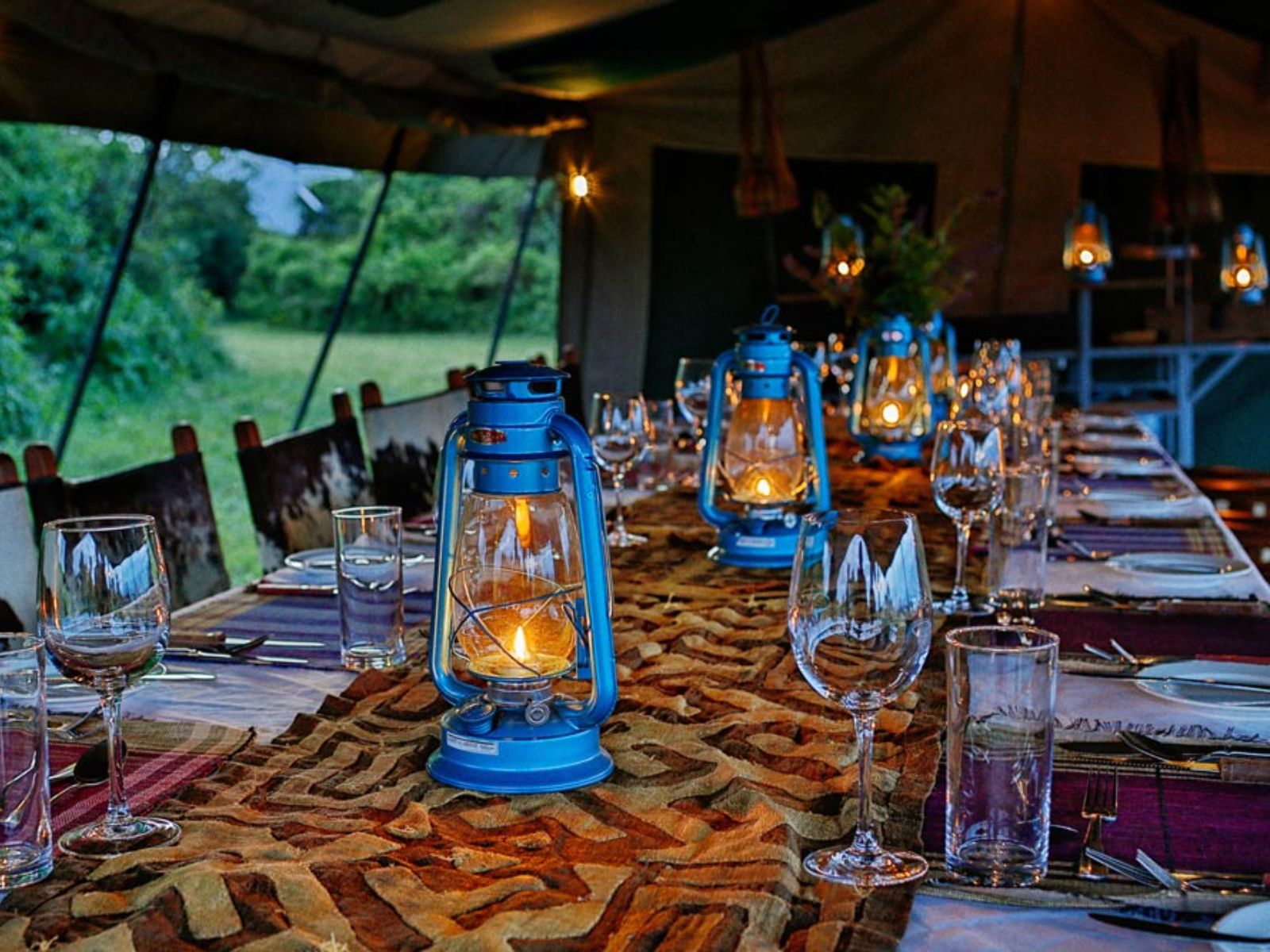 Rondreis Tanzania, Ngorongoro, Pakula Safari Camp, eettafel