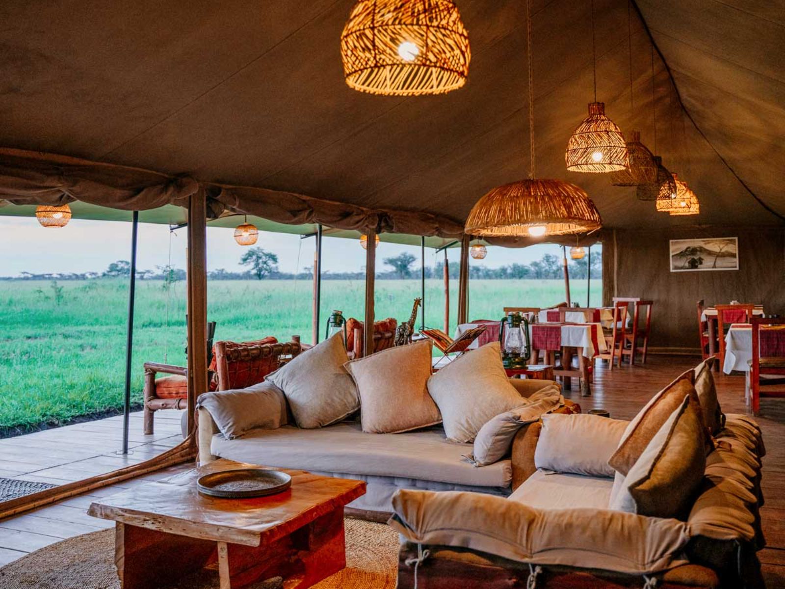 Rondreis Tanzania, Serengeti National Park, Zawadi Serengeti Camp, gezamenlijke ruimte